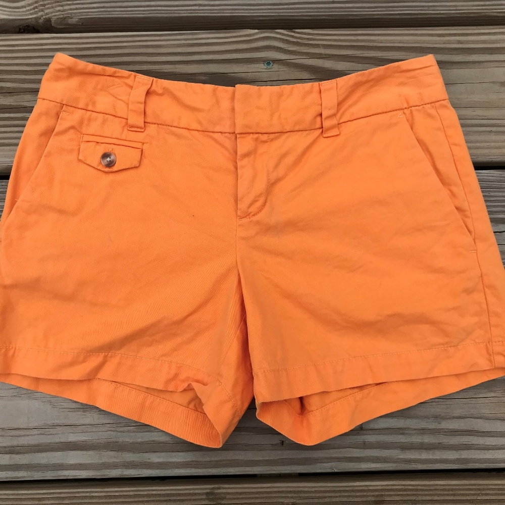 Ann Taylor Loft Women Short Shorts Orange Cotton - Picture 1 of 8